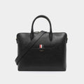 Tom Browne Tom Brown Three Stripe Classic Pebble Grain Leather Men's Briefcase MAG444A 00198 0017210