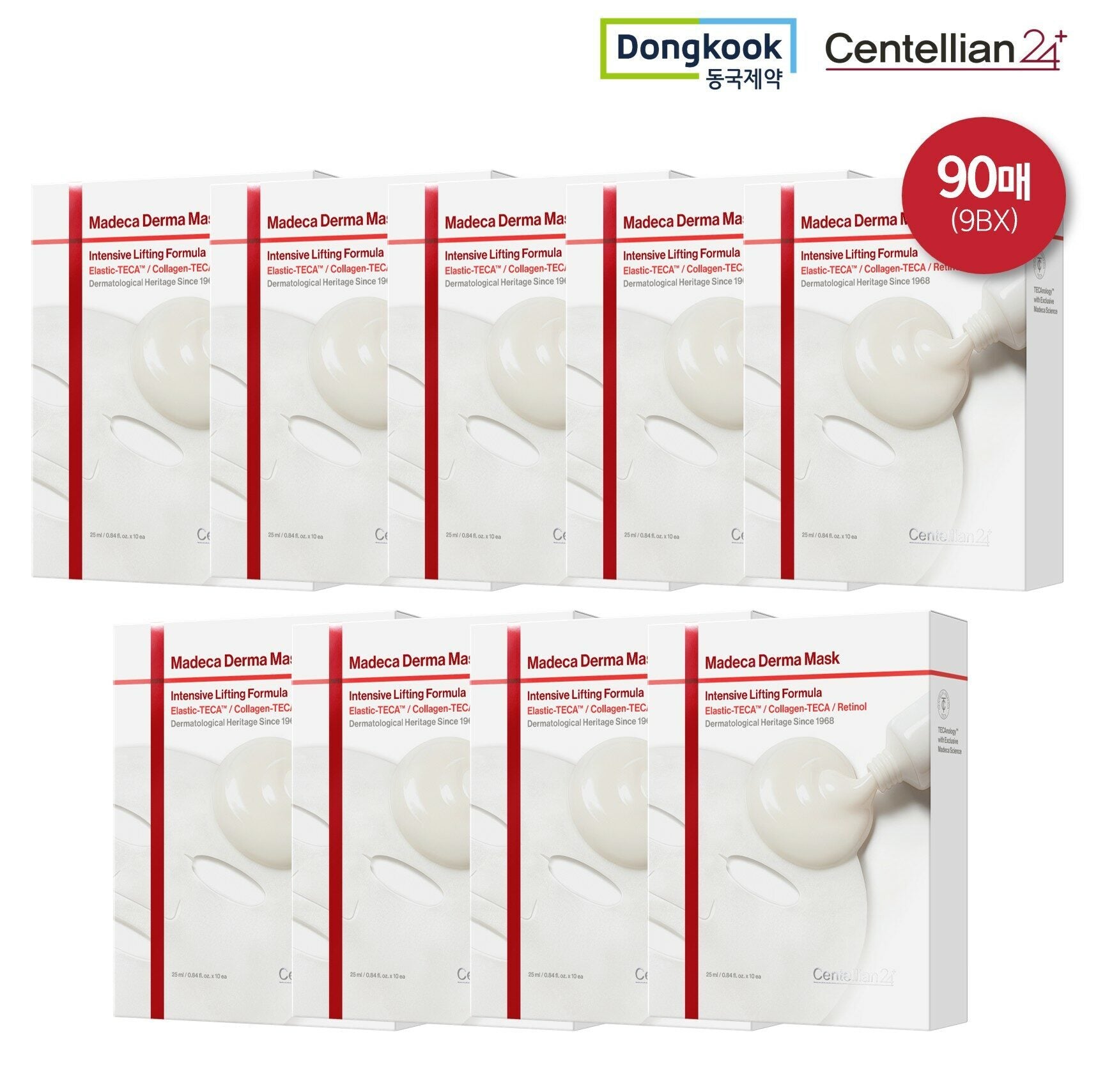 Centelarian24 90pcs NEW Dongguk Pharmaceutical Madeca Derm Intensive Lifting Formula Mask Pack