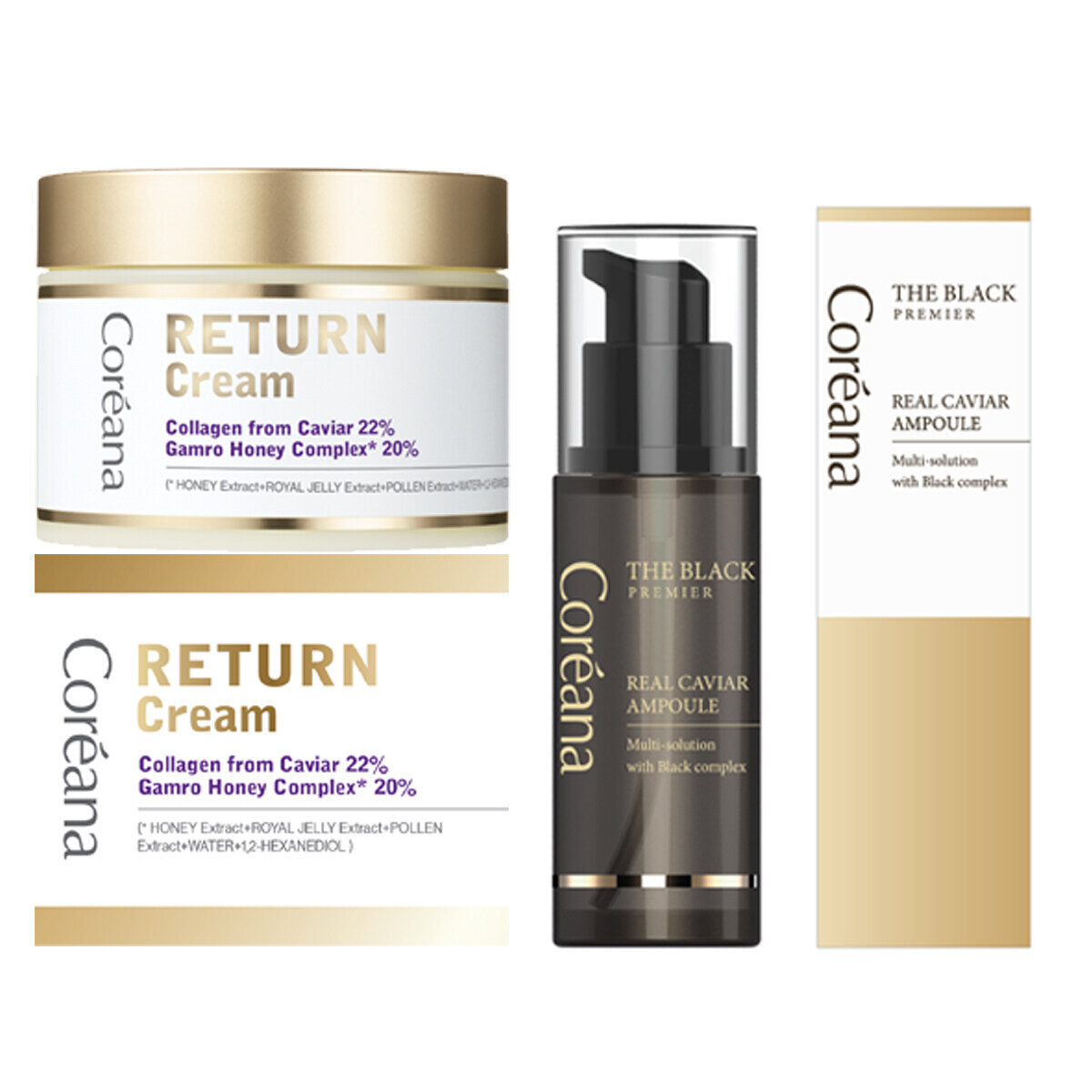 Koreana (Single) Koreana Return Cream Caviar Package 1 Set (Return Cream 1瓶+ Caviar Ampoule Serum 1瓶