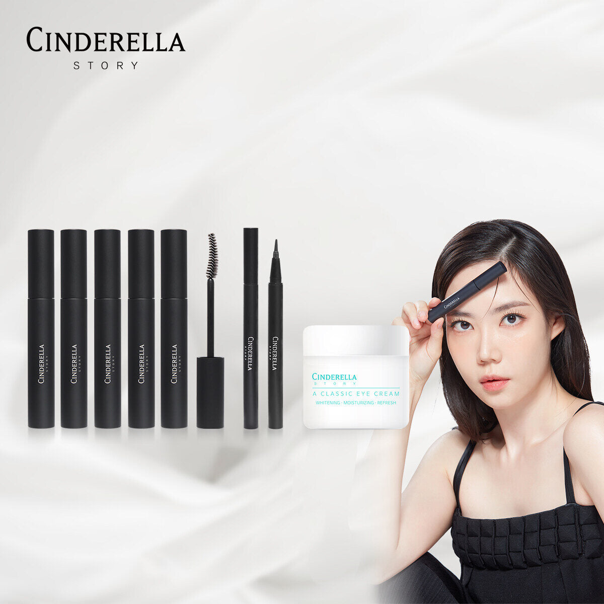 CinderellaStory Mobile Cinderella Story Air Volume Mascara 5pcs + Eyeliner 1pc Eye Cream