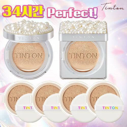 Tintonton Cushion Total 6 Pieces Pearl Lifting Cover (2 Original + 4 Refills) Mania Package