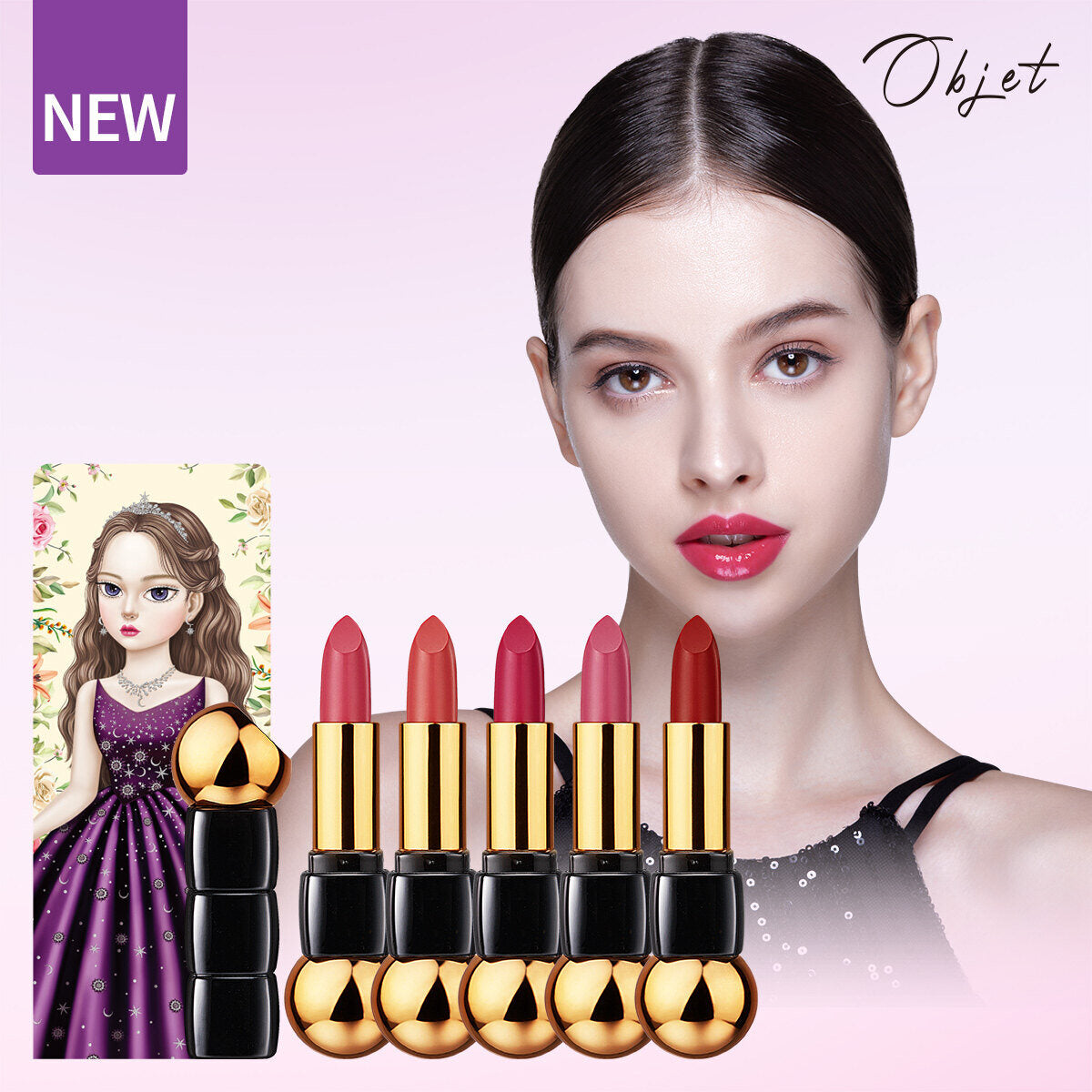 Beautypeople Beautypeople Steelwall Lady Object Lipstick 5-Pack (All 5 Colors)