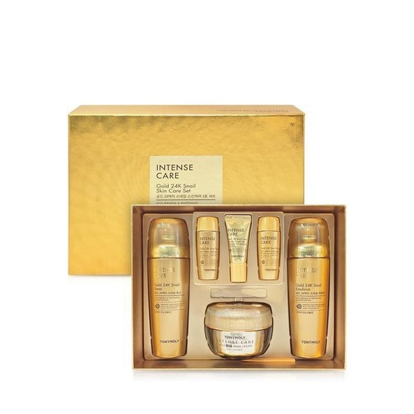 KatieAlphaShop [TonyMoly] IntenseCare Gold24K Snail 3-in-1 Set (Toner+Emulsion+Cream)