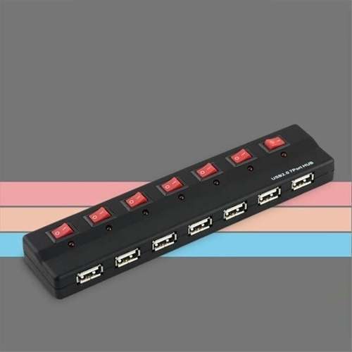 Guitar COMS USB 2.0 7 Port Hub Individual Switch 7port-WD53508722294