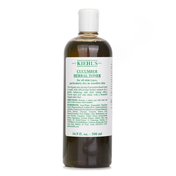 Kiel Cucumber Herbal Alcohol-Free Toner for Dry Sensitive Skin 500ml