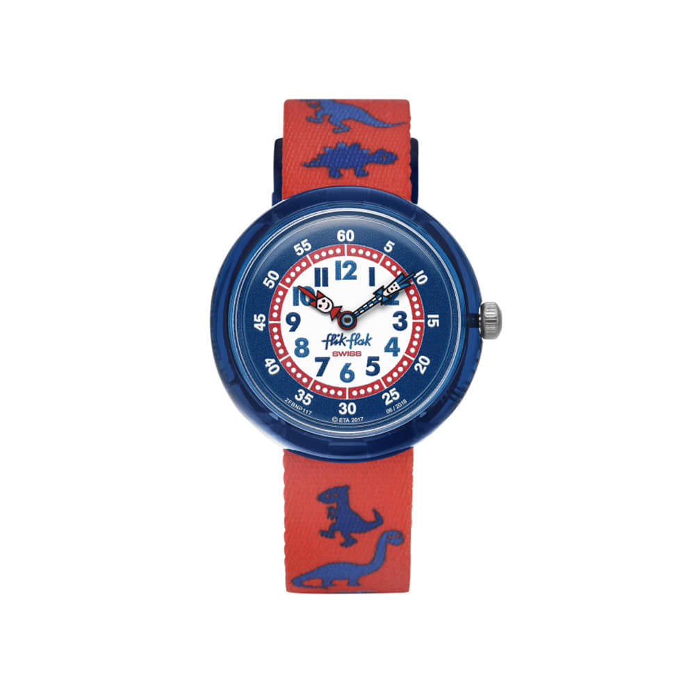 FlickFrac FBNP117 Color Explosion Dinosaurs Kids Watch