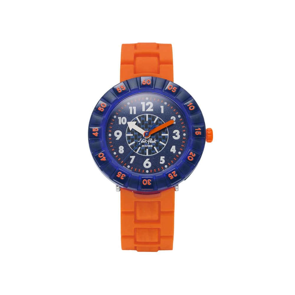 FlickFlop FCSP103 CITY OF LIFE ORANGEBRICK children's urethane watch