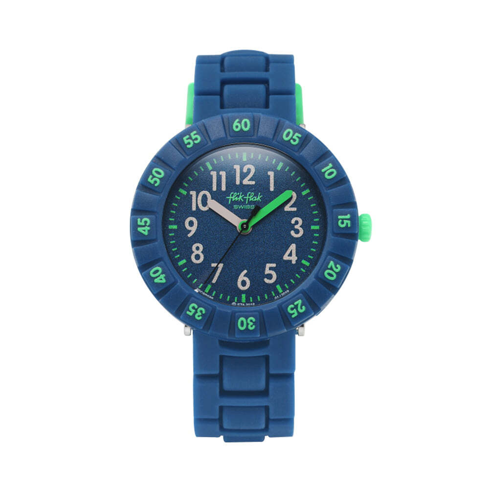 FlickFlac FCSP086 COLOR BLAST SOLO DARK BLUE children's urethane watch