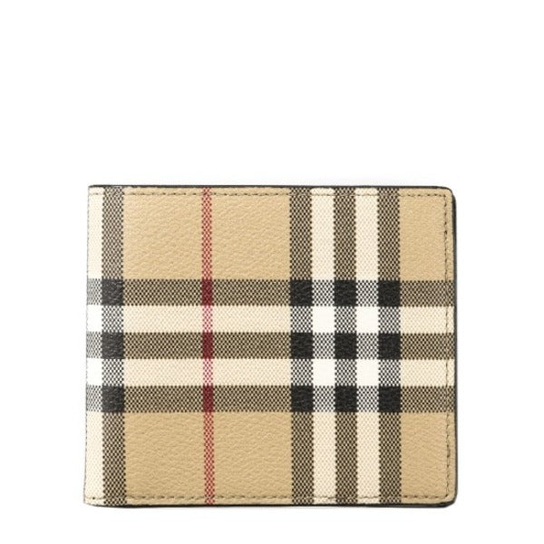 Bvlgari 26SS Men's Check Bipolde Wallet (MS REG CC BILL8 DFC 8113133)