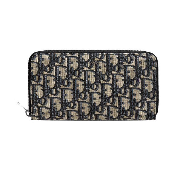 Dior Oblique Jacquard Long Wallet Grey 2ESBC252YSE H05E