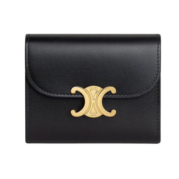 Celine Small Triumph Flap Wallet - Shiny Calfskin 10D783DPV 38NO