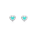 Tiffany & Co Return to Tiffany Love Blue Heart Earrings Silver Mini 60994862