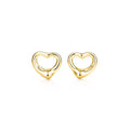 Tiffany & Co Elsa Peretti Open Heart Stud Earrings Yellow Gold 11mm 12318936