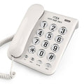 KATY Alpha Shopping Longs Wired Phone Elderly Phone White Iteck 200WH