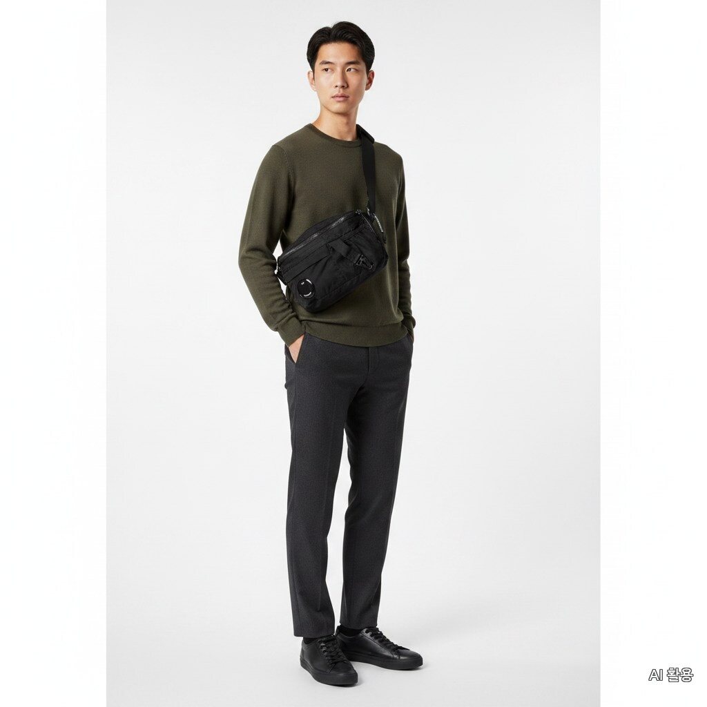 CP Company Men's Lens Badge Cross Body Bag Black 20