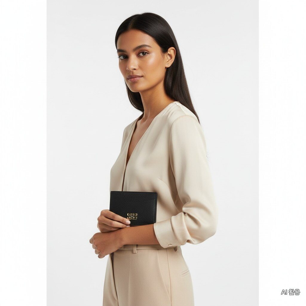 GANI FASELA STEEL LOGO WOMEN'S CARD WALLET A7303