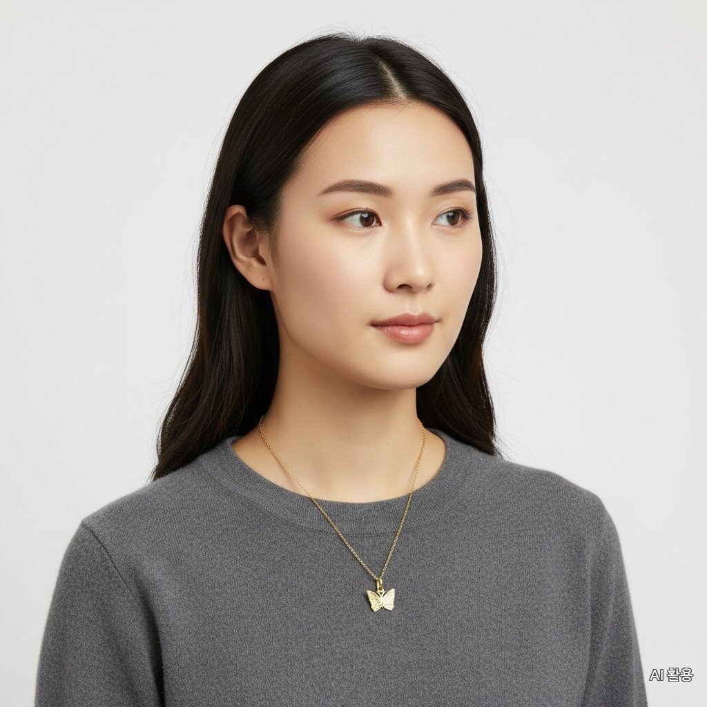 Needles Summer Bluf QV018 C-Papillon Papillon Necklace
