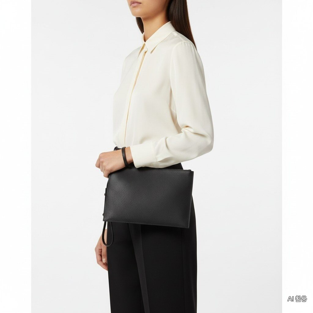 The Row 25FW Black Wristlet Strap Pouch