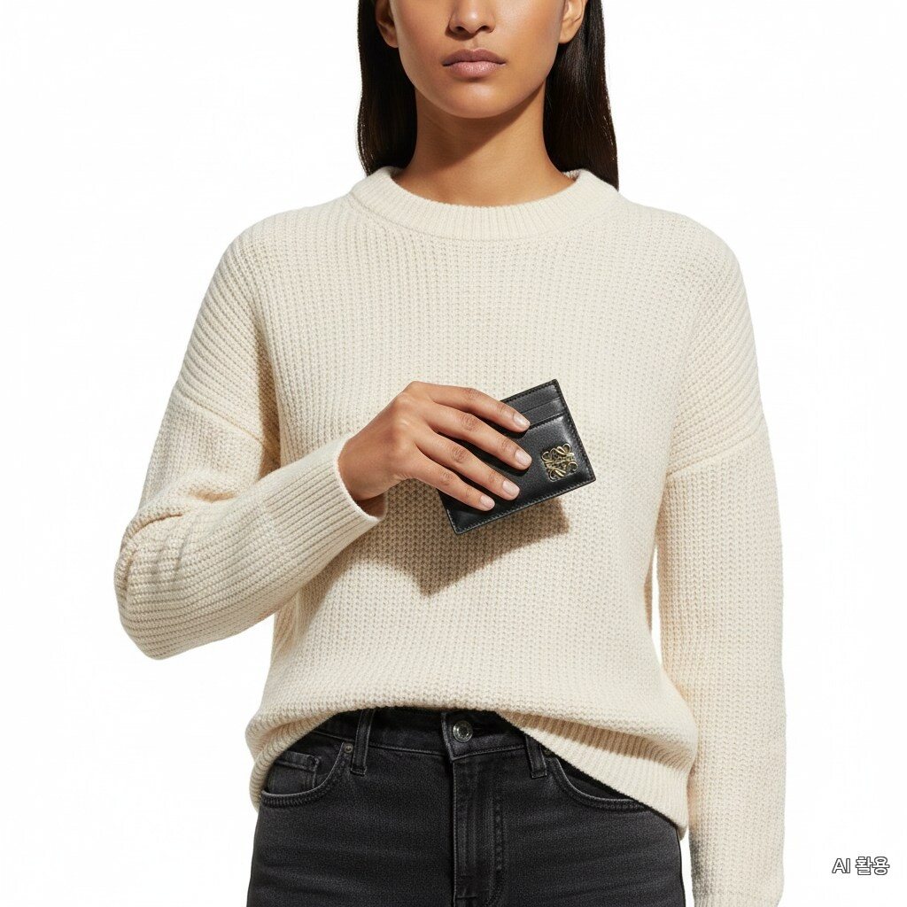 Roewe SS25 Women's Anagram Fuzzy Card Wallet C8213