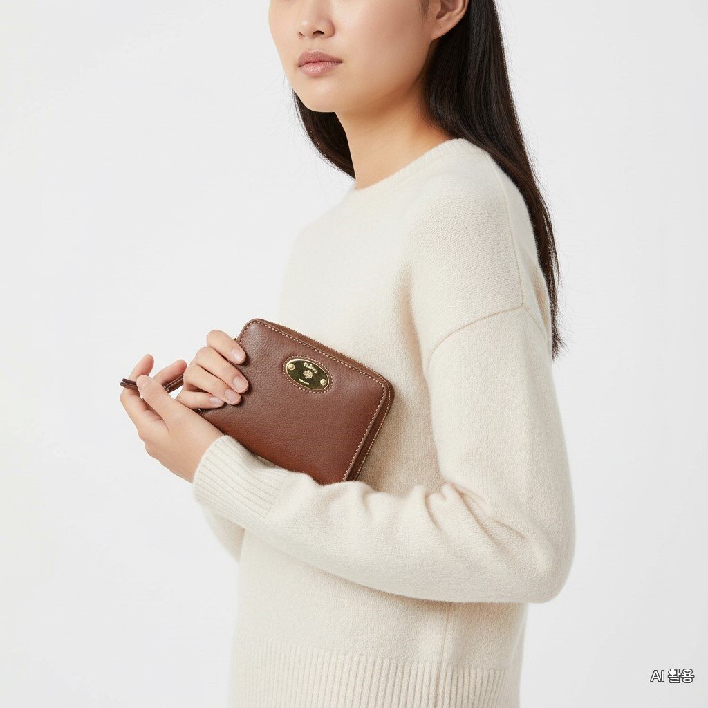 Mulberry FW25 Unisex Plaque Zip Card Holder RL7083 2