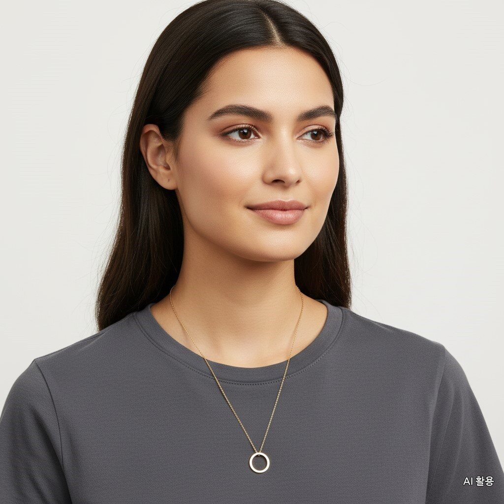 Maison Margiela Logo Ring Necklace - Gold SM1UU0035SV0158950