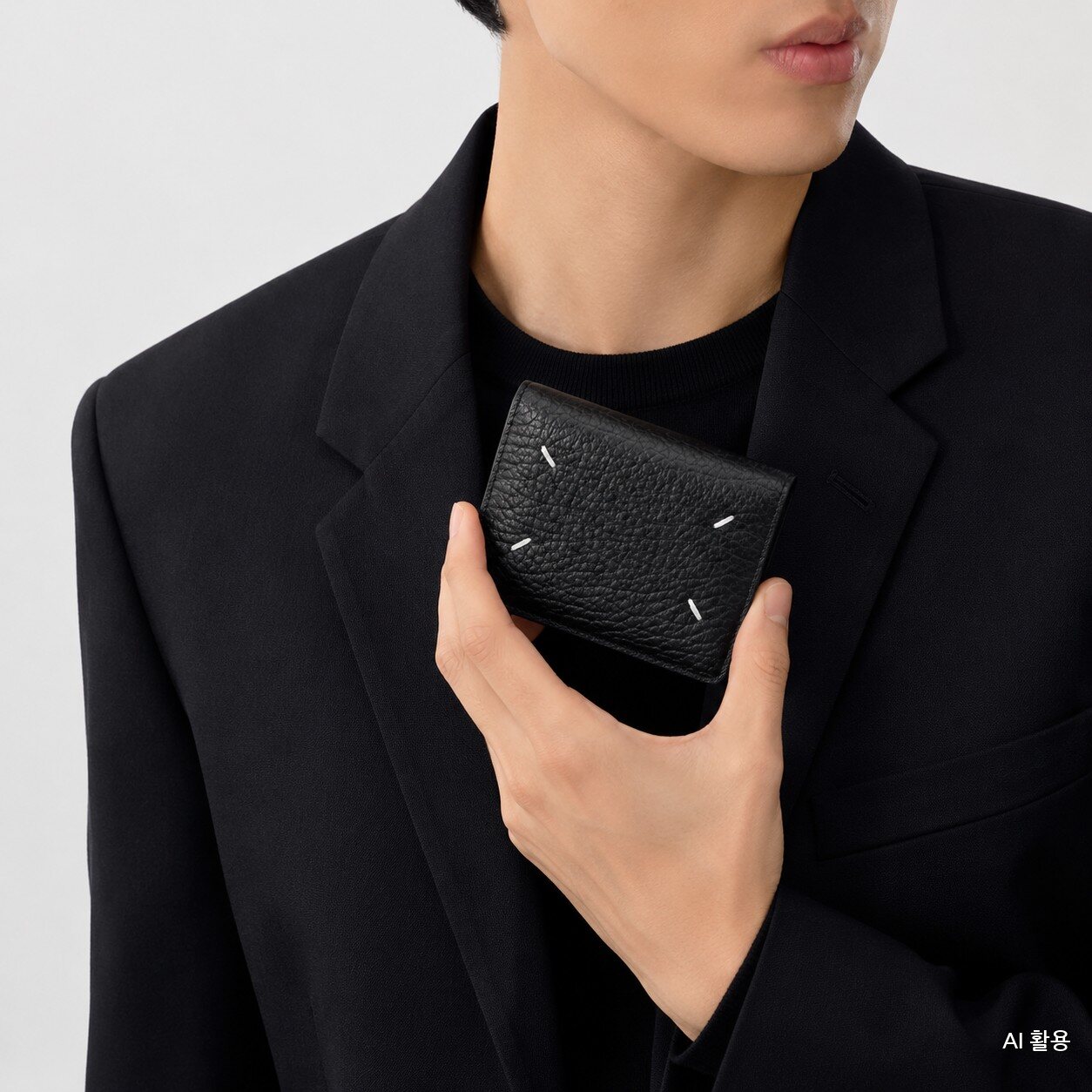 Maison Margiela Pacera Common Stitch Logo Black Cardigan