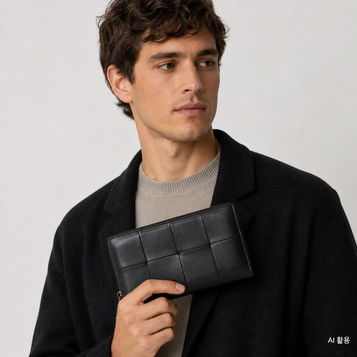 Bottega Veneta Men's Maxi Intrecciato Cassette Zipper