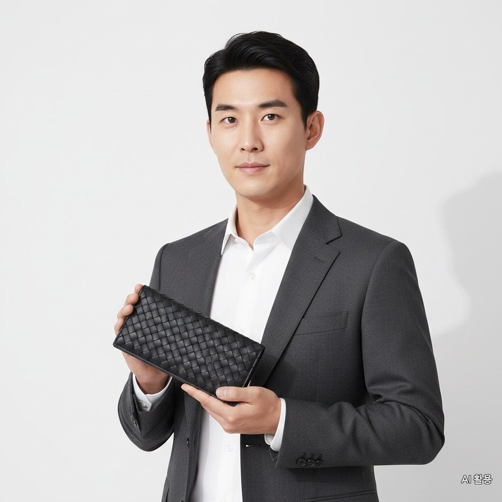 Bottega Veneta Men's Intrecciato Long Wallet Black 442556