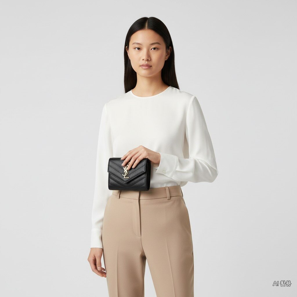 Saint Laurent 26SS Monogram Flap Medium Wallet 403943 BOW01 10