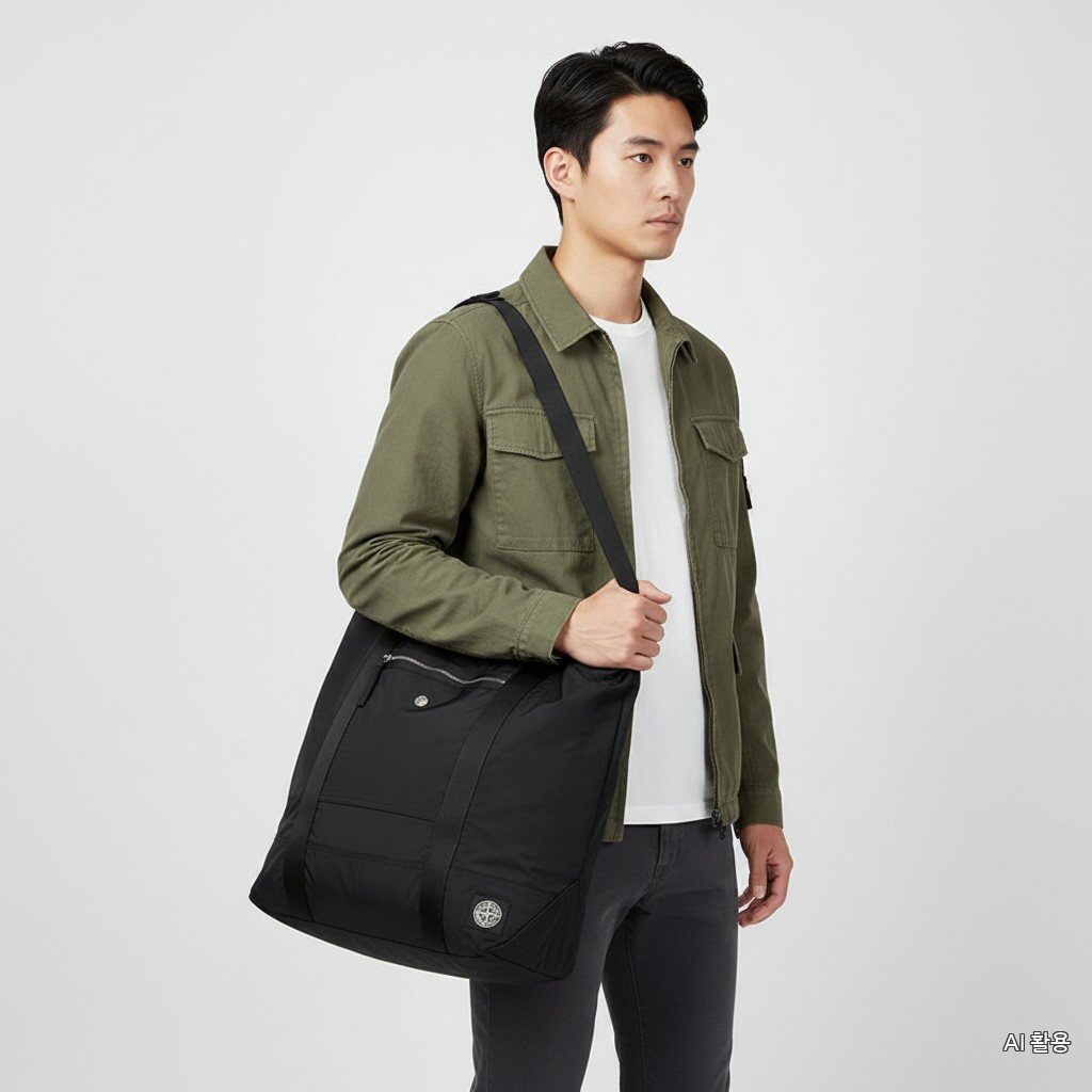 Stone Island Stone Eco Nil Coated Nylon Metal Tote
