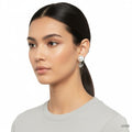 Emporio Armani Pasegra Ni Eagle Logo Pearl Stud Silver
