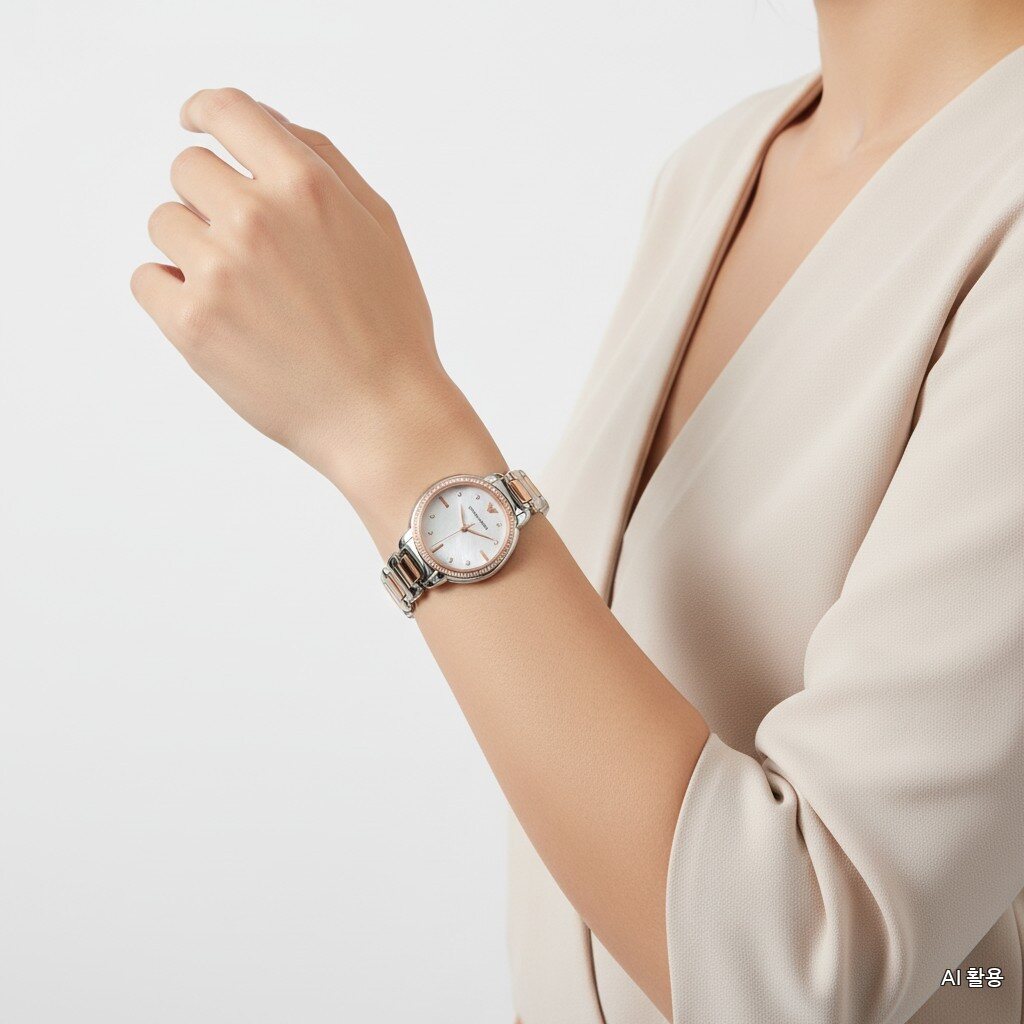 Emporio Armani Ni Mia Quartz Combi Mother-of-Pearl Dial Women's