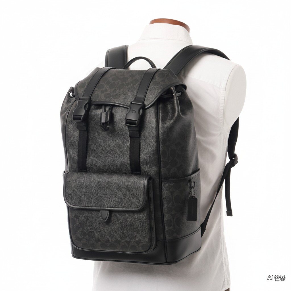 Coach 26SS League Flap Backpack in Signature Canber