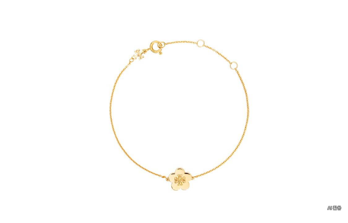 Toribachi Women Kirara Flower Pendant Bracelet Gold 15