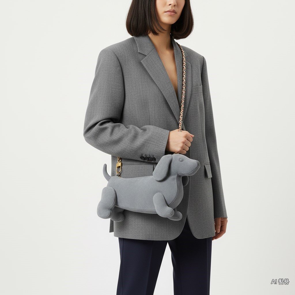Tom Brown Cap Suede Baby Knit Bag FAP503A L