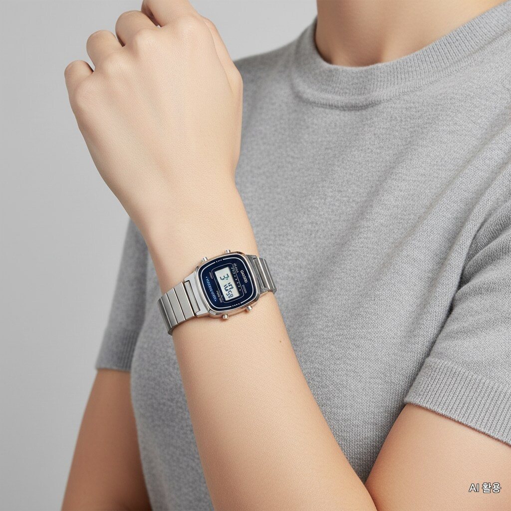 Tom Brown OnShow Case Casio LA670WA-2DF (LA670WA-2) Digital Square Vintage Retro Women's Metal Watch