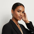 Ferragamo Passera women's ganzi necklace Palladium earings