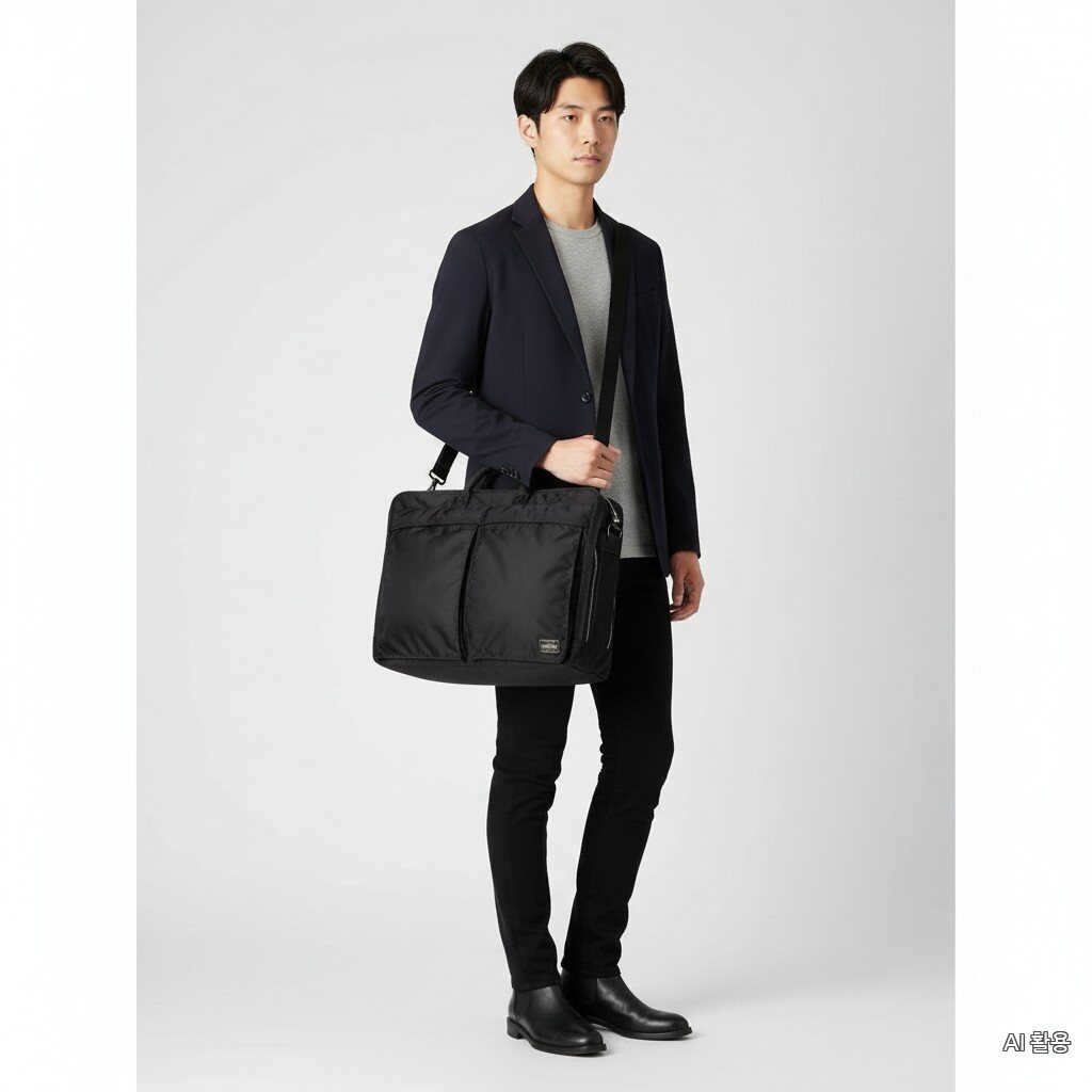 YoshidaPorter Passera Men's New Tanker Black Tote Bag 6