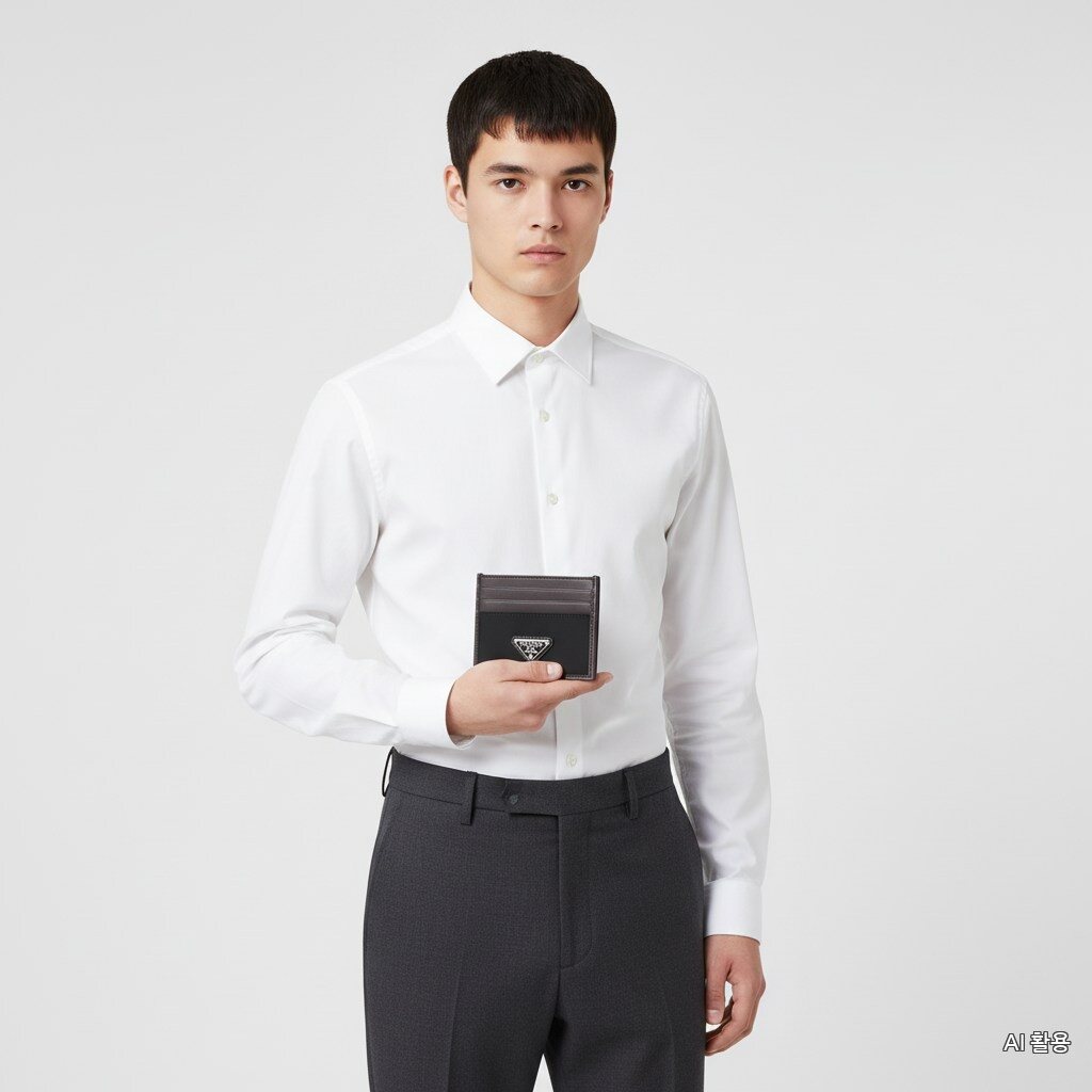 Prada 26SS Speedlock Rynilon Leather Card Holder