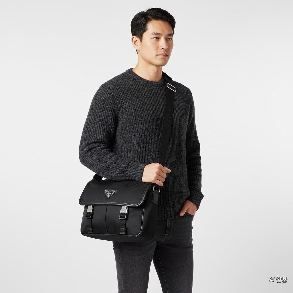 Prada FW25 Men's Saffiano Leather Shoulder Bag 2VD769 2