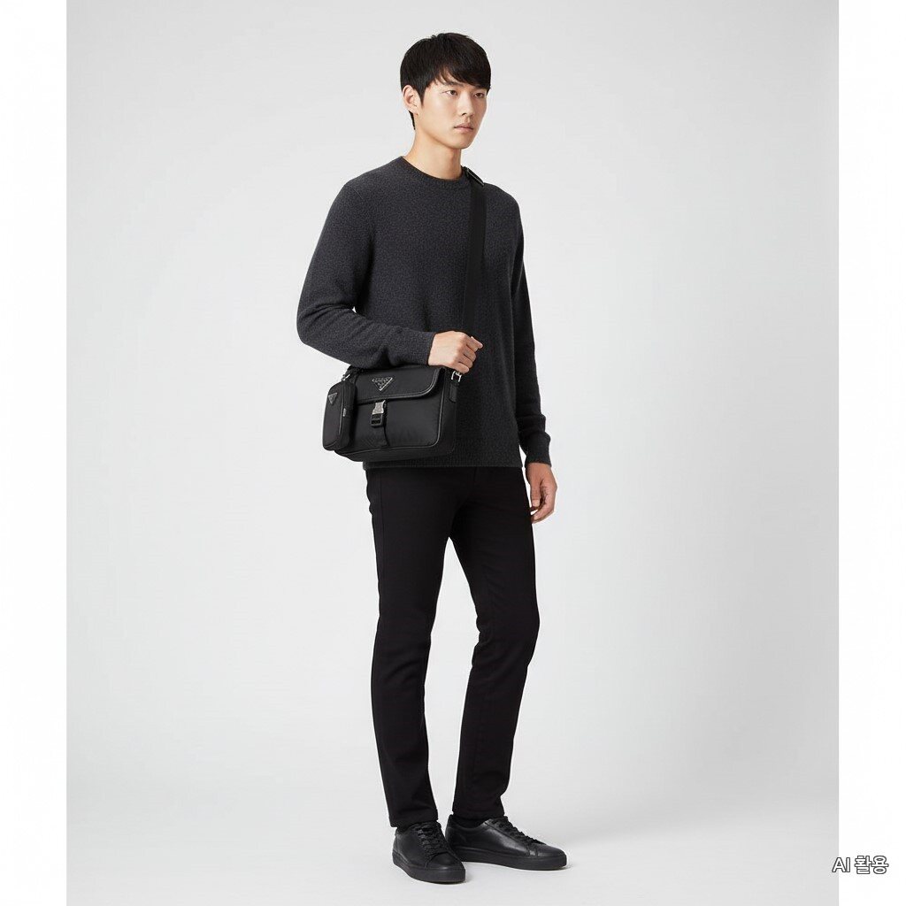 Prada FW25 Men's Saffiano Crossbody Bag 2VH133 2DMH