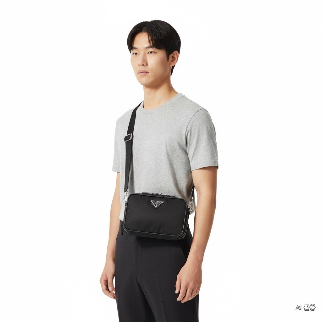 Prada FW25 Men's Saffiano Crossbody Bag 2VH070 2DMH