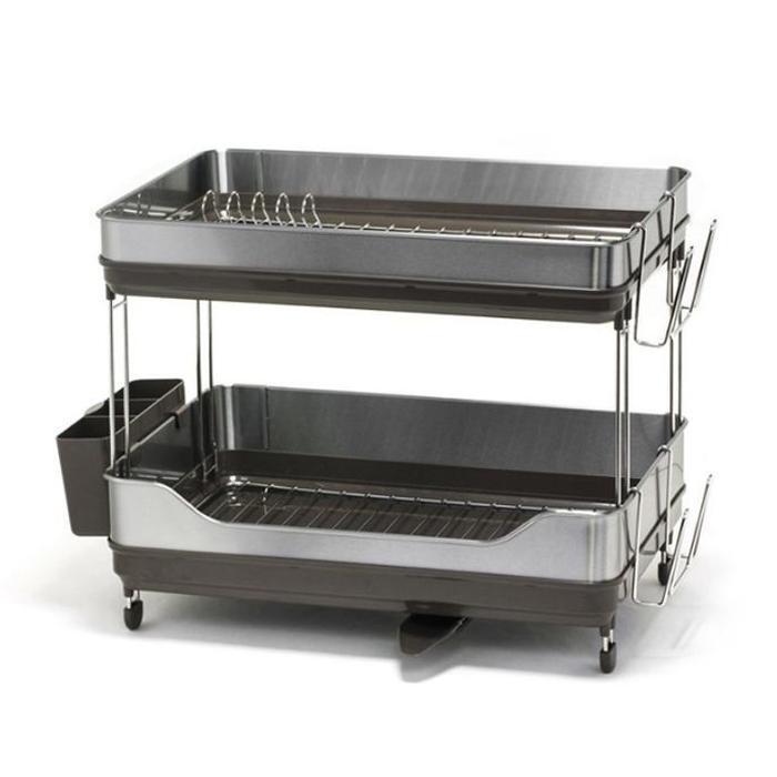 Emtucorbia Stopia dish dryer sink shelf utensil organizer 2-tier (36129923)