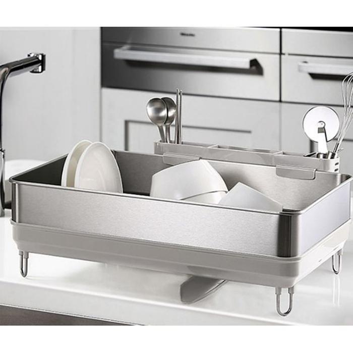 Sunwoo Corporation premium dish dryer sink shelf organizer gray 1 drawer (34456625)