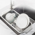 NextDeal adjustable stem sink rack rectangular bin draining (37708916)