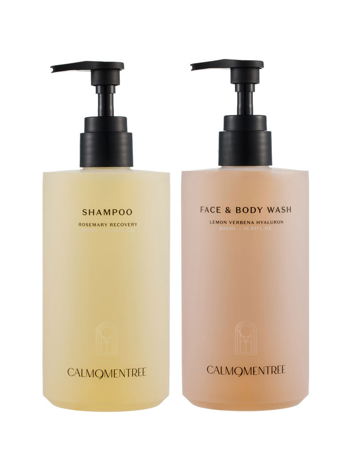 Amazing Momentarily Rosemary Hair Loss Reducing Shampoo & Lemon Verbena Moisturizing Body Wash Set (