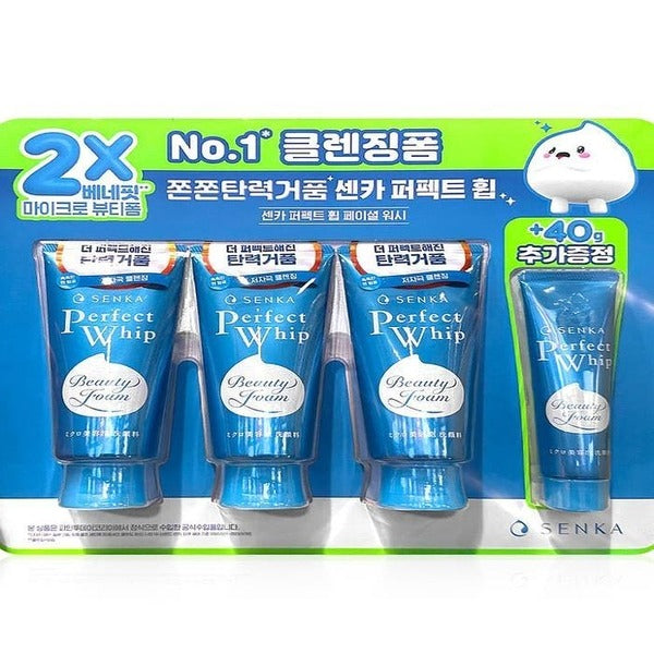 KATE ALPHASHOP Senka Perfect Tissue Cleanser 120g x 3 + 40g Cleansing Foam x2 SET SH