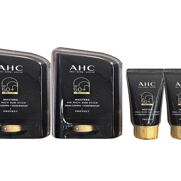 KatyAlphaShop AHC Sunstick Masters AirRich 22g x 2 + 20ml Suncream Waterproof x2 SET(SH)