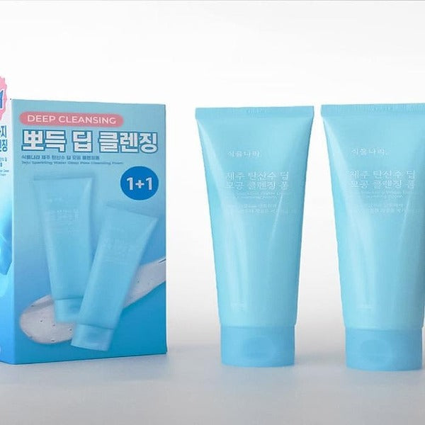 KatyAlphaShopping 1+1 Shizen Nation Jeju Carbonated Water Deep Pore Cleansing Foam x3 SET SH