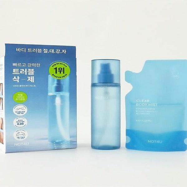 KatieAlphaShopping NotForYou Clear Body Mist 200ml + 100ml (Refill) x3 SET SH